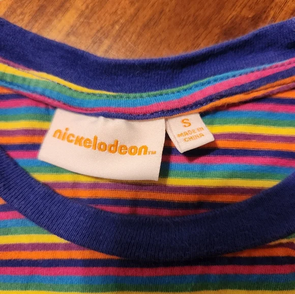 Nickelodeon Rugrats Multicolored Striped Tee Women's Size Small - Picture 7 of 8